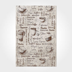 Chenille Kitchen Rug – Washable Non Slip Cream Figured Cotton Carpet