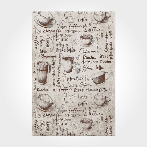 Chenille Kitchen Rug – Washable Non Slip Cream Figured Cotton Carpet