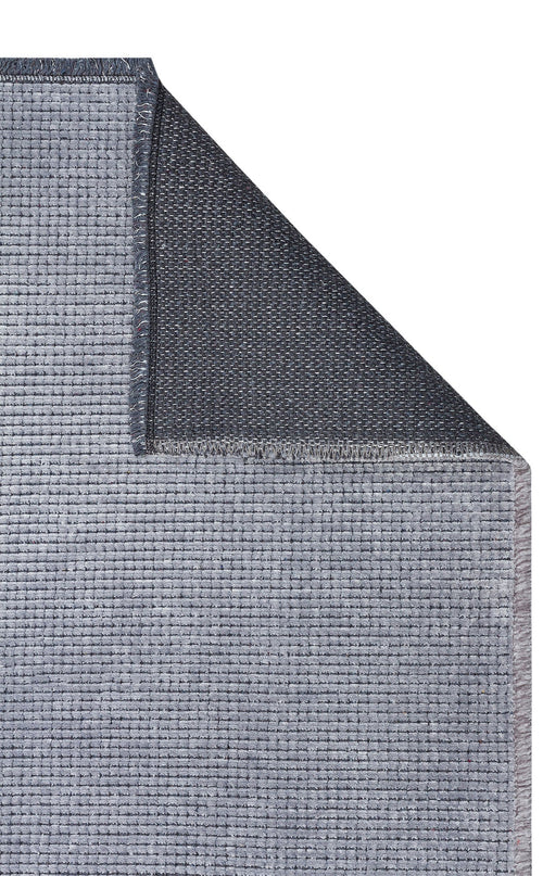 Modern Non Slip Kilim - Grey Flat Weave Washable Area Rug, Dust Free