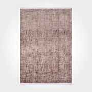 Brown Striped Area Rug - Machine Made Rug with Acrylic Yarn, Non Slip Design