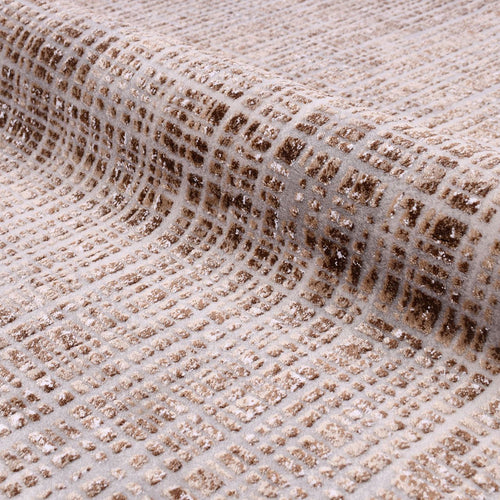 Astrid Brown Striped Machine Made Area Rug