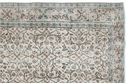 Atina 10142 Beige Vintage Wool Handmade Area Rug 5'11" x 9'2"