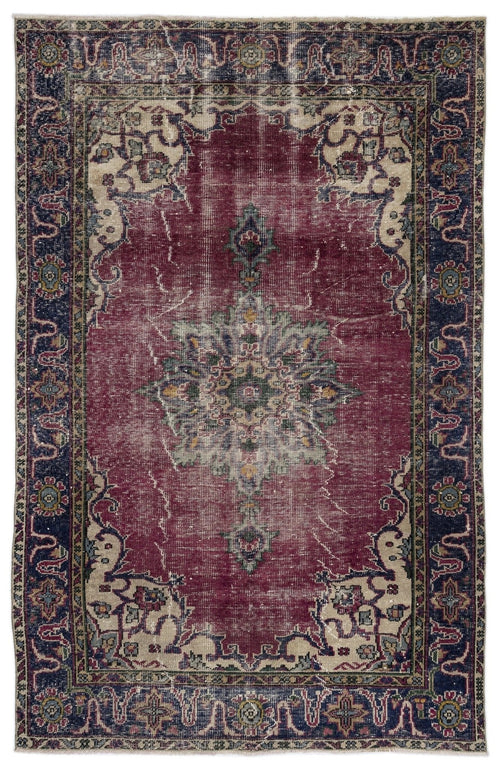 Atina 10251 Red Vintage Wool Handmade Area Rug 5'8" x 8'11"