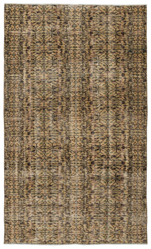 Atina 10289 Beige Vintage Wool Handmade Area Rug 5'3" x 9'1"