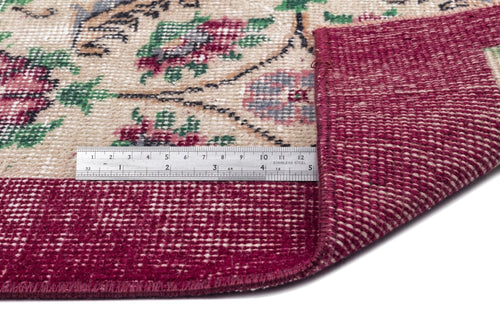 Atina 10451 Beige Vintage Wool Handmade Area Rug 5'8" x 8'11"