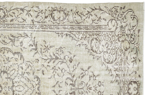 Atina 10616 Beige Vintage Wool Handmade Area Rug 5'6" x 9'4"