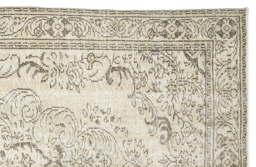 Atina 10640 Beige Vintage Wool Handmade Area Rug 6'0" x 9'8"