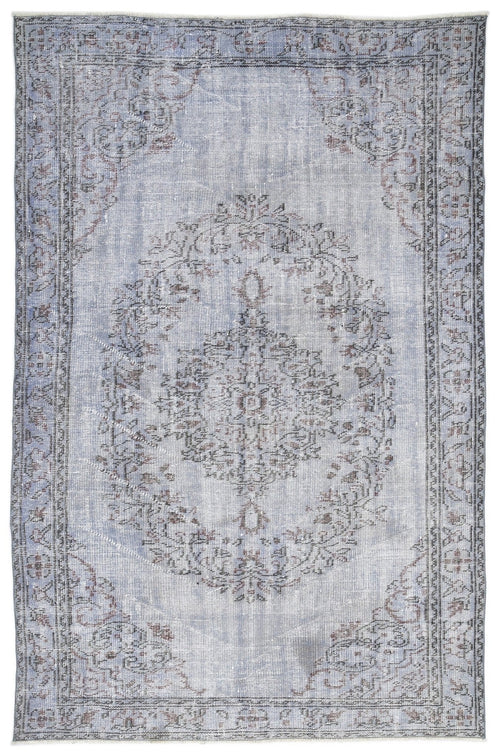 Atina 10651 Blue Vintage Wool Handmade Area Rug 5'6" x 8'5"