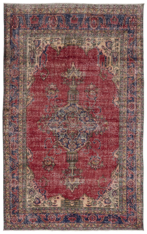 Atina 10767 Beige Vintage Wool Handmade Area Rug 5'9" x 9'5"