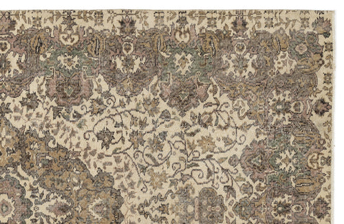 Atina 10828 Beige Vintage Wool Handmade Area Rug 5'7" x 9'5"