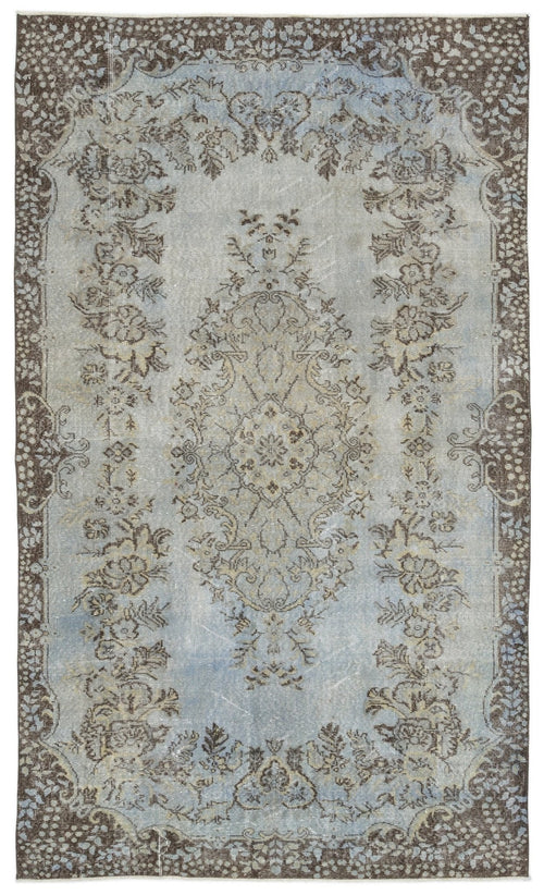 Atina 10837 Blue Vintage Wool Handmade Area Rug 5'7" x 9'7"