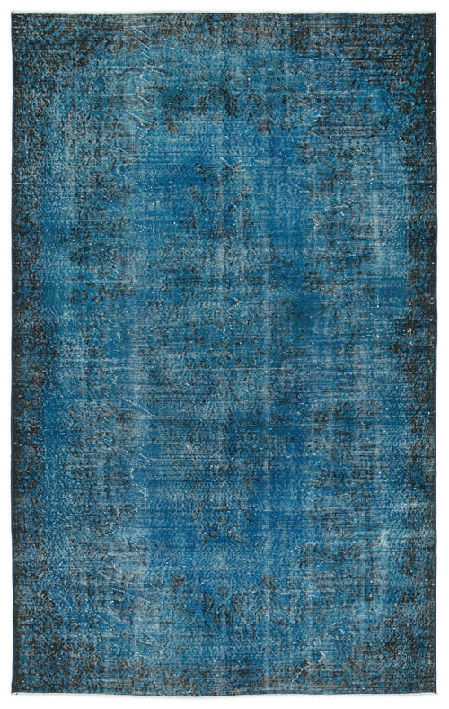 Atina 10963 Turquoise Vintage Wool Handmade Area Rug 5'11" x 9'4"