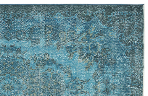 Atina 10977 Turquoise Vintage Wool Handmade Area Rug 5'7" x 9'4"