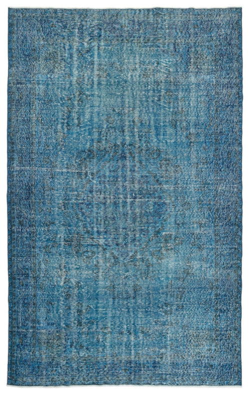 Atina 12170 Turquoise Vintage Wool Handmade Area Rug 6'0" x 9'11"
