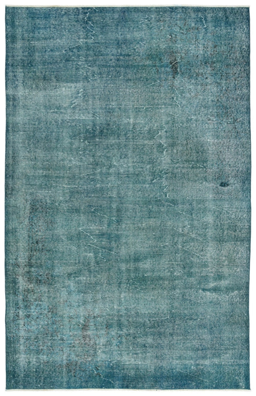 Atina 12193 Turquoise Vintage Wool Handmade Area Rug 5'10" x 9'1"