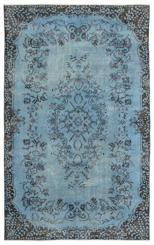 Atina 12212 Turquoise Vintage Wool Handmade Area Rug 5'9" x 9'3"