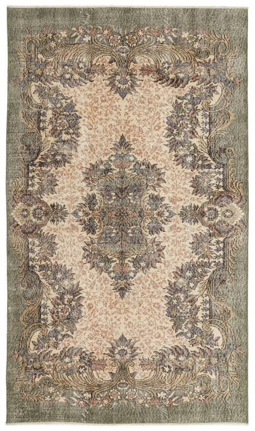 Atina 12269 Beige Vintage Wool Handmade Area Rug 5'6" x 9'6"