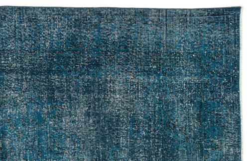 Atina 12294 Turquoise Vintage Wool Handmade Area Rug 6'4" x 9'7"
