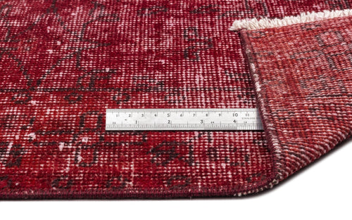 Atina 12300 Red Vintage Wool Handmade Area Rug 5'4" x 8'10"