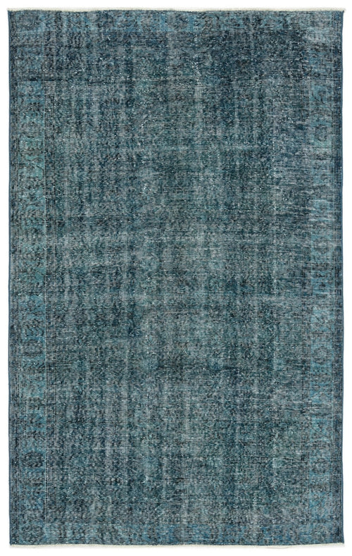 Atina 12466 Turquoise Vintage Wool Handmade Area Rug 5'6" x 8'9"