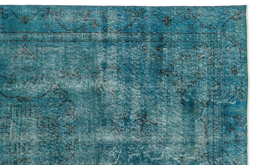 Atina 12601 Turquoise Vintage Wool Handmade Area Rug 5'2" x 8'8"