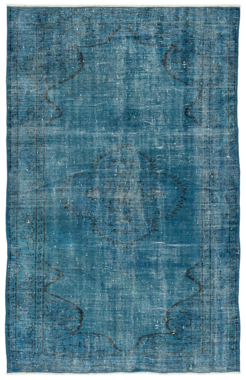Atina 12614 Turquoise Vintage Wool Handmade Area Rug 4'11" x 7'10"