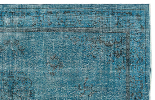 Atina 12638 Turquoise Vintage Wool Handmade Area Rug 5'6" x 8'4"