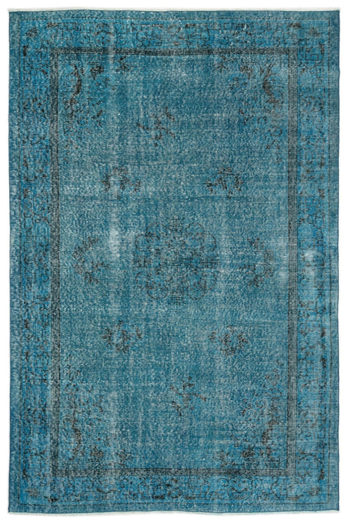 Atina 12638 Turquoise Vintage Wool Handmade Area Rug 5'6" x 8'4"