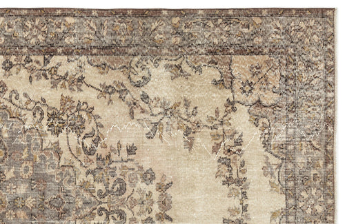 Atina 12729 Beige Vintage Wool Handmade Area Rug 5'9" x 9'5"