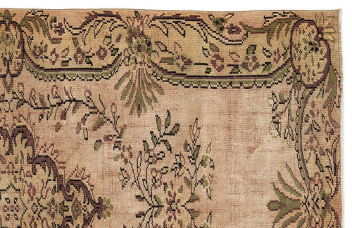 Atina 12829 Beige Vintage Wool Handmade Area Rug 5'7" x 8'4"