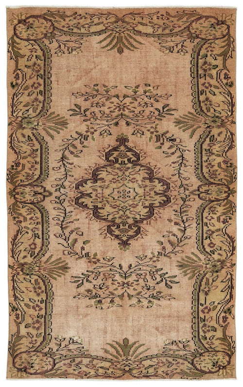Atina 12829 Beige Vintage Wool Handmade Area Rug 5'7" x 8'4"