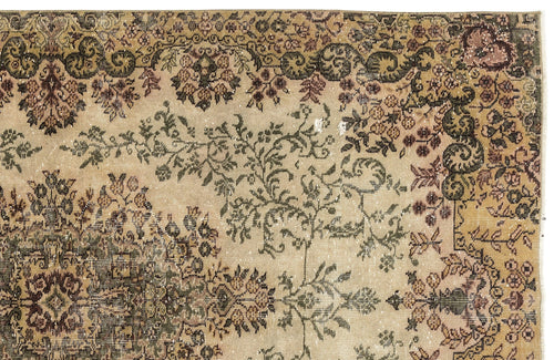 Atina 12945 Beige Vintage Wool Handmade Area Rug 5'4" x 8'9"