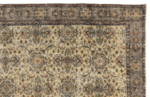 Atina 12971 Beige Vintage Wool Handmade Area Rug 5'7" x 9'5"