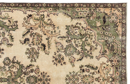 Atina 12975 Beige Vintage Wool Handmade Area Rug 5'8" x 10'2"