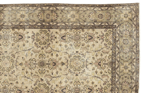 Atina 13000 Beige Vintage Wool Handmade Area Rug 5'7" x 9'11"
