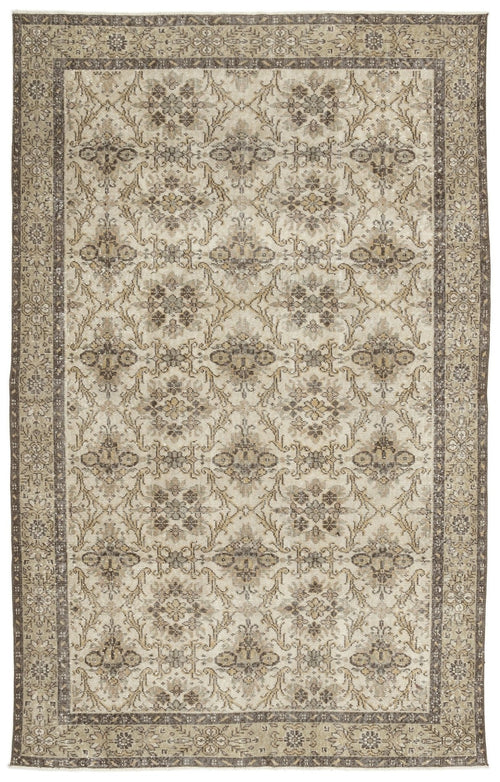 Atina 13008 Beige Vintage Wool Handmade Area Rug 6'0" x 9'8"