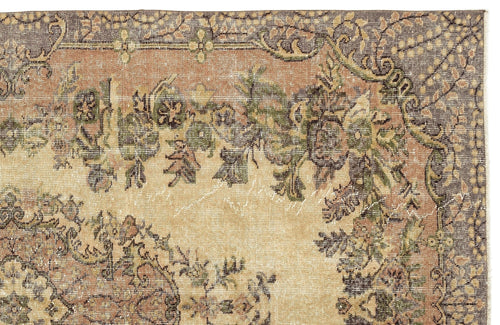 Atina 13011 Beige Vintage Wool Handmade Area Rug 5'8" x 9'1"