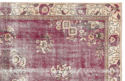 Atina 13092 Beige Vintage Wool Handmade Area Rug 5'3" x 9'1"