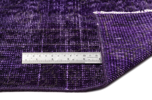 Atina 13119 Purple Vintage Wool Handmade Area Rug 5'3" x 8'4"