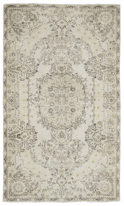 Atina 13128 Beige Vintage Wool Handmade Area Rug 5'6" x 9'5"