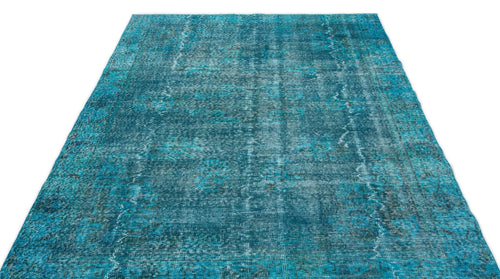 Atina 13244 Turquoise Vintage Wool Handmade Area Rug 5'5" x 9'1"