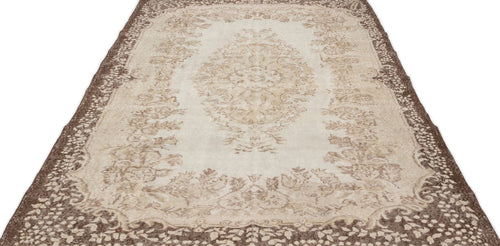 Atina 13350 Beige Vintage Wool Handmade Area Rug 6'2" x 9'7"