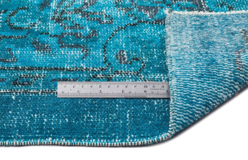 Atina 13396 Turquoise Vintage Wool Handmade Area Rug 5'10" x 9'3"
