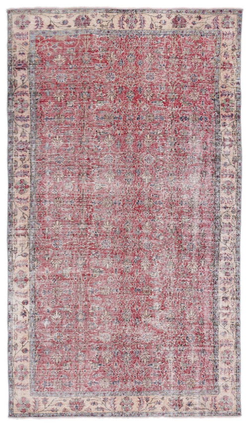 Atina 13539 Red Vintage Wool Handmade Area Rug 5'3" x 9'1"