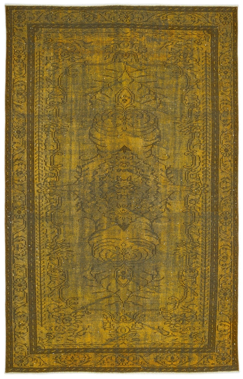 Atina 13670 Yellow Vintage Wool Handmade Area Rug 5'8" x 9'0"