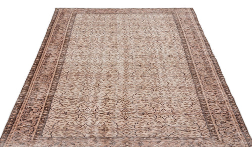 Atina 13707 Beige Vintage Wool Handmade Area Rug 5'3" x 8'10"