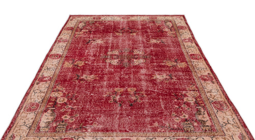 Atina 13986 Beige Vintage Wool Handmade Area Rug 6'11" x 8'2"