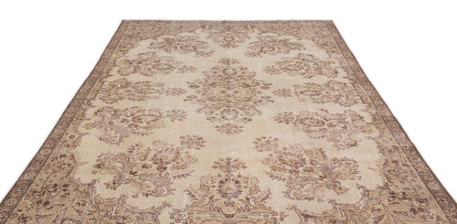 Atina 14092 Beige Vintage Wool Handmade Area Rug 6'10" x 10'2"