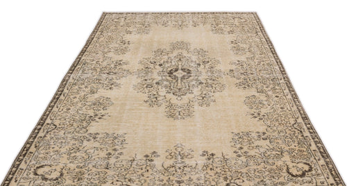 Atina 14137 Beige Vintage Wool Handmade Area Rug 5'4" x 8'11"