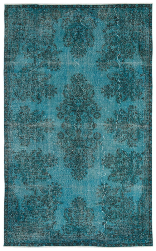 Atina 14281 Turquoise Vintage Wool Handmade Area Rug 6'0" x 9'9"